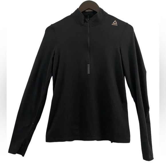 Reebok Black All Around Half-Zip Pullover With Lightweight SpeedWick Fabric - Picture 10 of 15